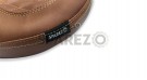 For Royal Enfield Shotgun 650 Genuine Leather Front Rider Seat Brown - SPAREZO